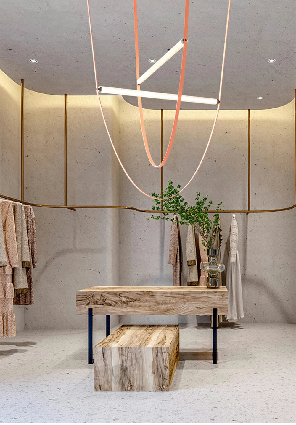 现代简约复古式皮带吊灯客厅餐厅大厅设计师装饰个性化定制