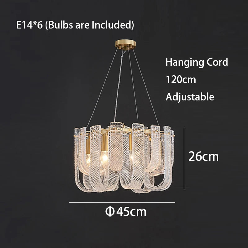 Modern LED Copper Living Room Ceiling Chandelier Lighting Luxury Lustres Restaurant Hanging Lamp Indoor Led Light Lustre Fixture