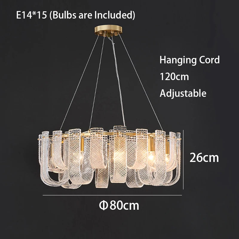 Modern LED Copper Living Room Ceiling Chandelier Lighting Luxury Lustres Restaurant Hanging Lamp Indoor Led Light Lustre Fixture