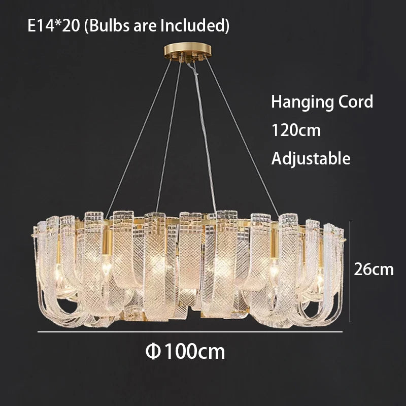 Modern LED Copper Living Room Ceiling Chandelier Lighting Luxury Lustres Restaurant Hanging Lamp Indoor Led Light Lustre Fixture