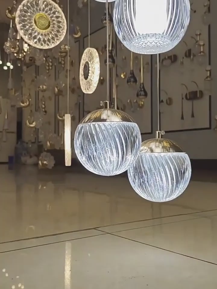 Duplex staircase apple chandelier living room villa hotel lobby simple customized